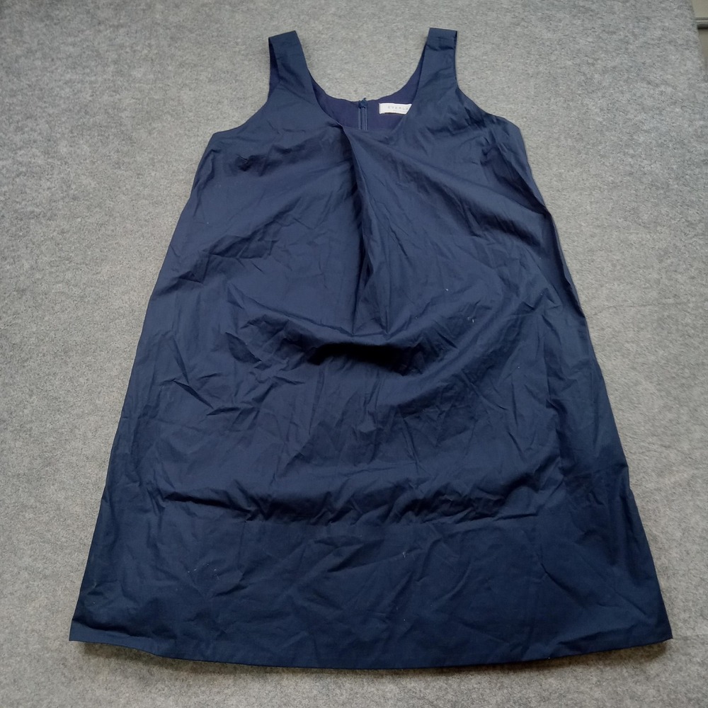 Everlane Dress Womens 4 Navy Blue 100% Cotton Sleeveless Shift Tank Casual
